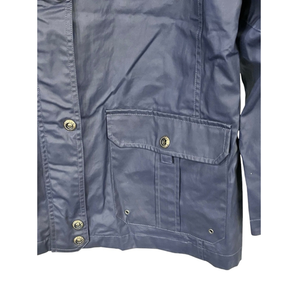Ralph Lauren Naval Supply Company Waxed Navy Blue Jacket Coat Women's Size Small - Picture 4 of 7